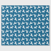 Labrador Dog Baby shower Blue Boy Lab Cadeaupapier (Vlak)