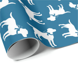 Labrador Dog Baby shower Blue Boy Lab Cadeaupapier