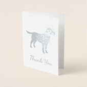 Labrador Dog Baby shower Blue Boy Lab Folie Kaarten (Voorkant)