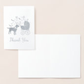 Labrador Dog Baby shower Blue Boy Lab Folie Kaarten (Display)