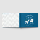 Labrador Dog Baby shower Blue Boy Lab Gastenboek (Volledig)