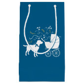 Labrador Dog Baby shower Blue Boy Lab Klein Cadeauzakje (Voorkant)