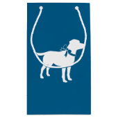 Labrador Dog Baby shower Blue Boy Lab Klein Cadeauzakje (Achterkant)