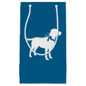 Labrador Dog Baby shower Blue Boy Lab Klein Cadeauzakje (Voorkant)