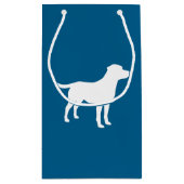 Labrador Dog Baby shower Blue Boy Lab Klein Cadeauzakje (Achterkant)