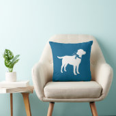 Labrador Dog Baby shower Blue Boy Lab Kussen (Stoel)