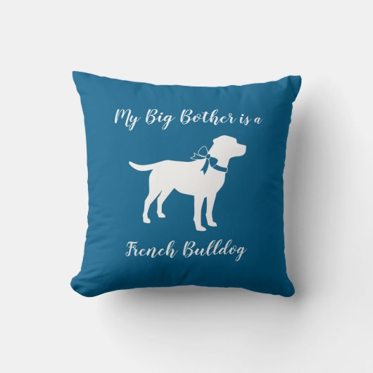 Labrador Dog Baby shower Blue Boy Lab Kussen (Voorkant)
