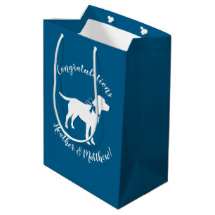 Labrador Dog Baby shower Blue Boy Lab Medium Cadeauzakje