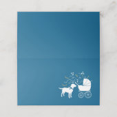 Labrador Dog Baby shower Blue Boy Lab Plaatskaartje (Buitenkant ongevouwen)