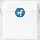 Labrador Dog Baby shower Blue Boy Lab Ronde Sticker (Tas)