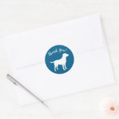 Labrador Dog Baby shower Blue Boy Lab Ronde Sticker (Envelop)