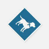 Labrador Dog Baby shower Blue Boy Lab Servet (Hoek)