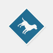 Labrador Dog Baby shower Blue Boy Lab Servet (Hoek)