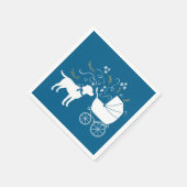 Labrador Dog Baby shower Blue Boy Lab Servet (Hoek)