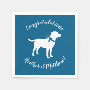 Labrador Dog Baby shower Blue Boy Lab Servet