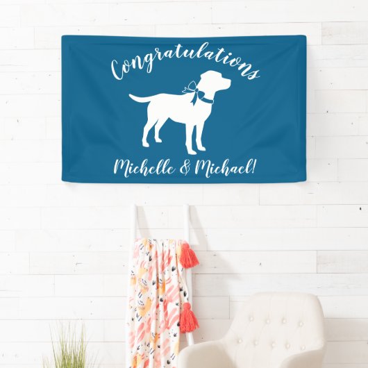 Labrador Dog Baby shower Blue Boy Lab Spandoek (Insitu)