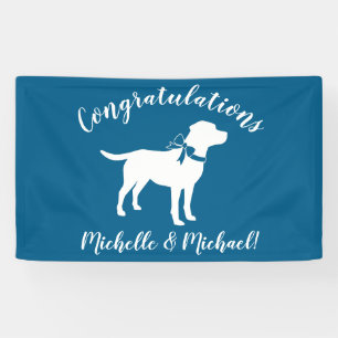 Labrador Dog Baby shower Blue Boy Lab Spandoek
