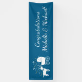 Labrador Dog Baby shower Blue Boy Lab Spandoek (Verticaal)