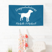Labrador Dog Baby shower Blue Boy Lab Spandoek (Insitu)