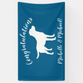 Labrador Dog Baby shower Blue Boy Lab Spandoek (Verticaal)