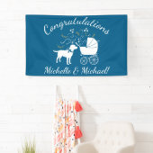 Labrador Dog Baby shower Blue Boy Lab Spandoek (Insitu)