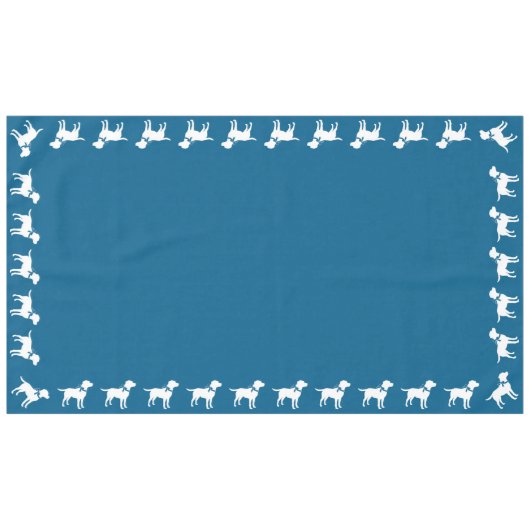 Labrador Dog Baby shower Blue Boy Lab Tafelkleed (Voorkant (Horizontaal))
