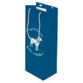 Labrador Dog Baby shower Blue Boy Lab Wijn Cadeautas (Voorkant Gekanteld)
