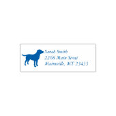 Labrador Dog Baby shower Blue Boy Lab Zelfinktende Stempel (Design)