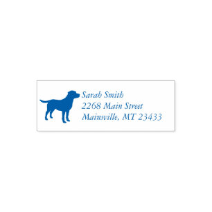 Labrador Dog Baby shower Blue Boy Lab Zelfinktende Stempel
