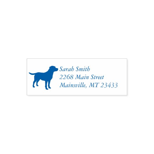 Labrador Dog Baby shower Blue Boy Lab Zelfinktende Stempel (Design)