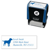 Labrador Dog Baby shower Blue Boy Lab Zelfinktende Stempel (In situ)