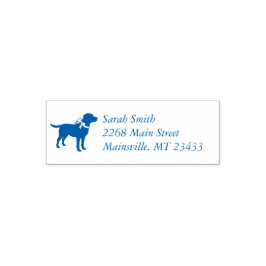 Labrador Dog Baby shower Blue Boy Lab Zelfinktende Stempel