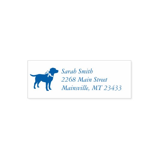Labrador Dog Baby shower Blue Boy Lab Zelfinktende Stempel (Design)