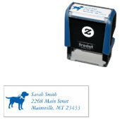 Labrador Dog Baby shower Blue Boy Lab Zelfinktende Stempel (In situ)