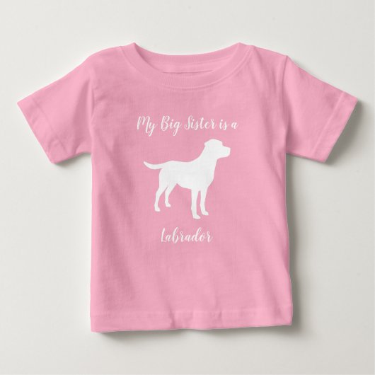 Labrador Dog Baby shower Girl Lab Roze (Voorkant)