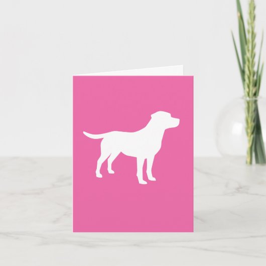 Labrador Dog Baby shower Girl Lab Roze Bedankkaart (Voorkant)