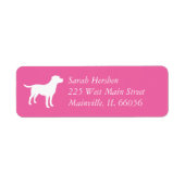 Labrador Dog Baby shower Girl Lab Roze Etiket (Voorkant)