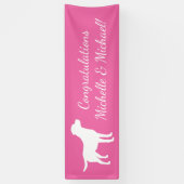 Labrador Dog Baby shower Girl Lab Roze Spandoek (Verticaal)