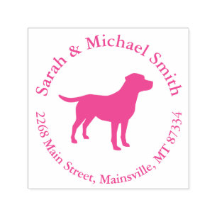 Labrador Dog Baby shower Girl Lab Roze Zelfinktende Stempel