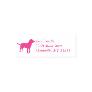 Labrador Dog Baby shower Girl Lab Roze Zelfinktende Stempel