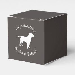 Labrador Dog Baby shower Lab Gray Gender Neutral Bedankdoosjes