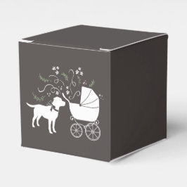 Labrador Dog Baby shower Lab Gray Gender Neutral Bedankdoosjes