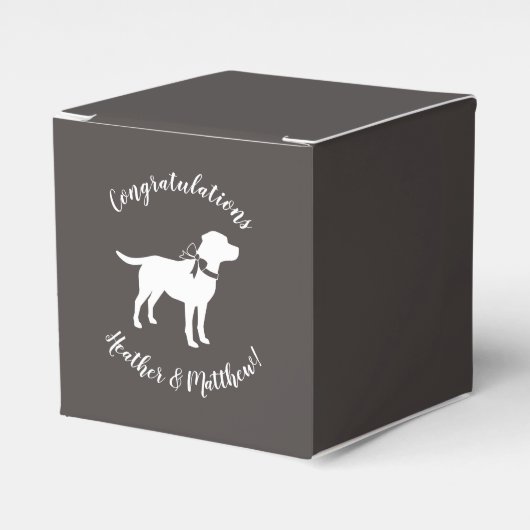 Labrador Dog Baby shower Lab Gray Gender Neutral Bedankdoosjes (Voorkant Zijde)