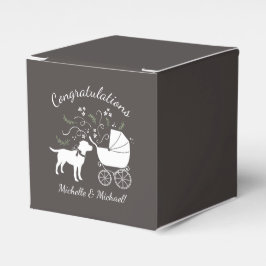 Labrador Dog Baby shower Lab Gray Gender Neutral Bedankdoosjes