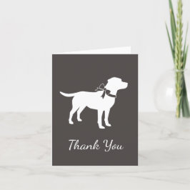 Labrador Dog Baby shower Lab Gray Gender Neutral Bedankkaart