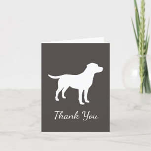 Labrador Dog Baby shower Lab Gray Gender Neutral Bedankkaart