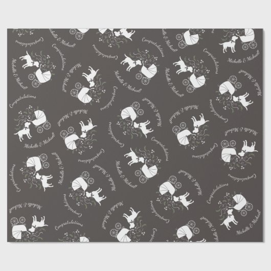 Labrador Dog Baby shower Lab Gray Gender Neutral Cadeaupapier (Vlak)