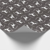 Labrador Dog Baby shower Lab Gray Gender Neutral Cadeaupapier (Hoek)