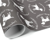 Labrador Dog Baby shower Lab Gray Gender Neutral Cadeaupapier (Rol Hoek)