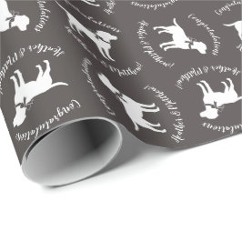 Labrador Dog Baby shower Lab Gray Gender Neutral Cadeaupapier